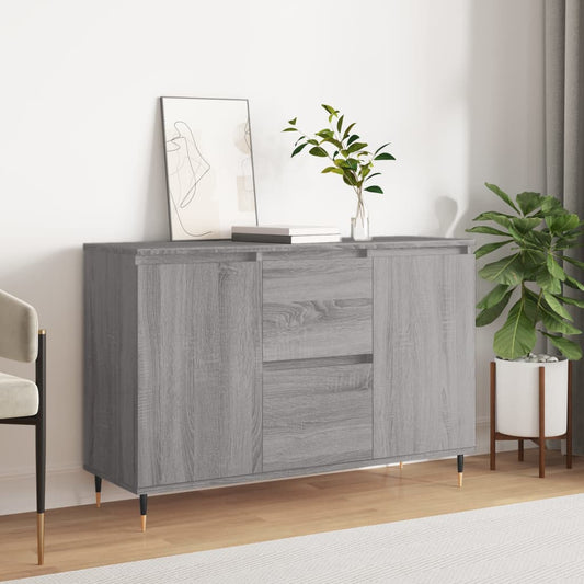 Dressoir 101,5x35x70 cm bewerkt hout grijs sonoma eikenkleurig is nu te koop bij PeponiXL, paradijselijk wonen!