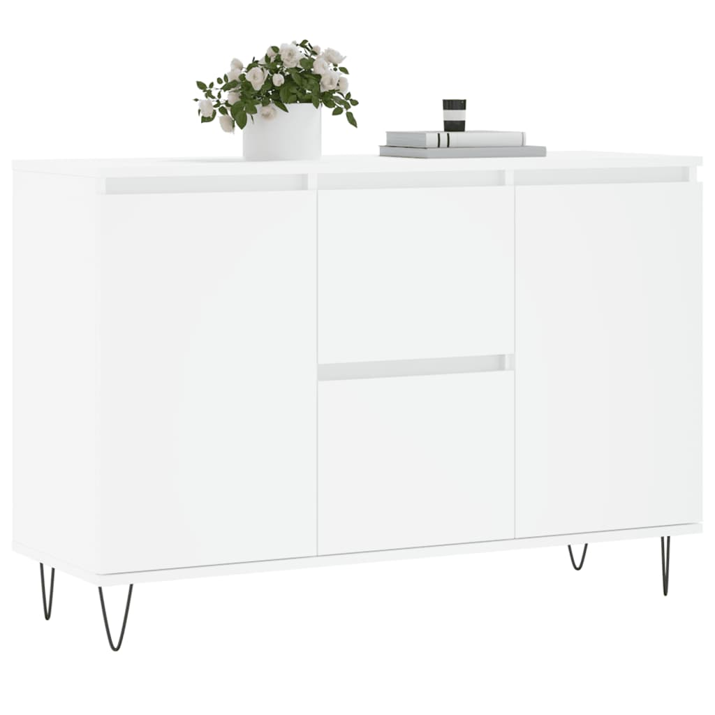Dressoir 101,5x35x70 cm bewerkt hout wit is nu te koop bij PeponiXL, paradijselijk wonen!