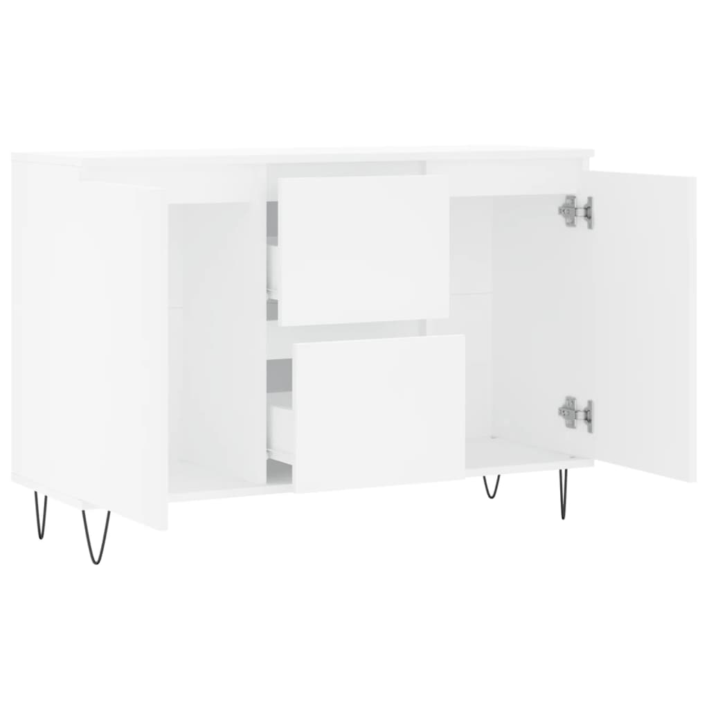 Dressoir 101,5x35x70 cm bewerkt hout wit is nu te koop bij PeponiXL, paradijselijk wonen!