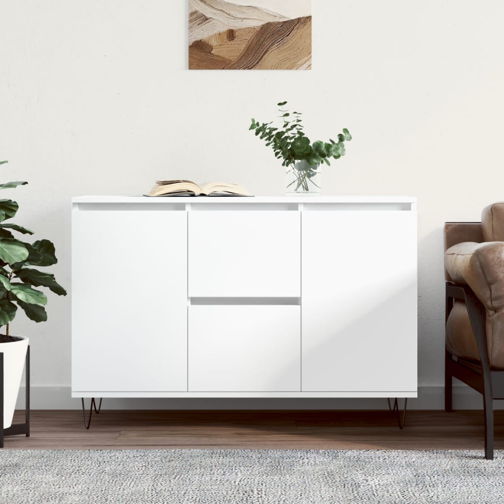 Dressoir 101,5x35x70 cm bewerkt hout wit is nu te koop bij PeponiXL, paradijselijk wonen!