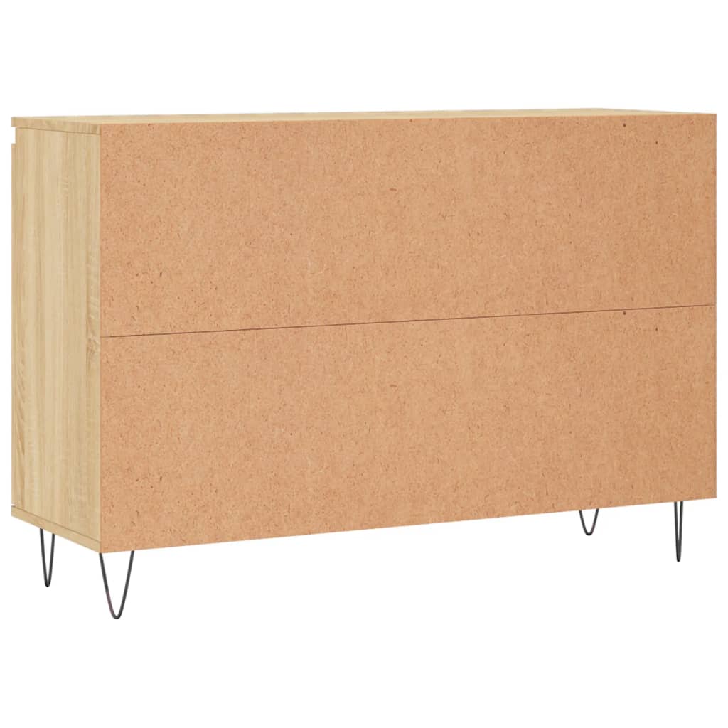 Dressoir 101,5x35x70 cm bewerkt hout sonoma eikenkleurig is nu te koop bij PeponiXL, paradijselijk wonen!