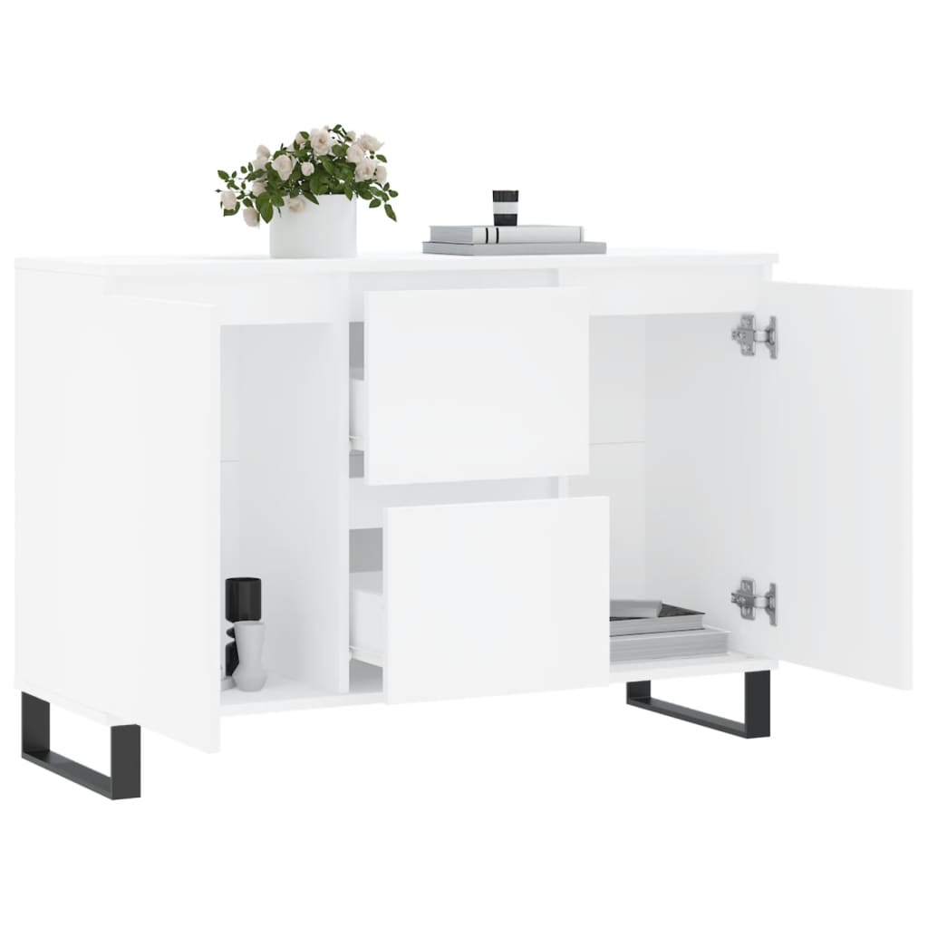 Dressoir 101,5x35x70 cm bewerkt hout wit is nu te koop bij PeponiXL, paradijselijk wonen!