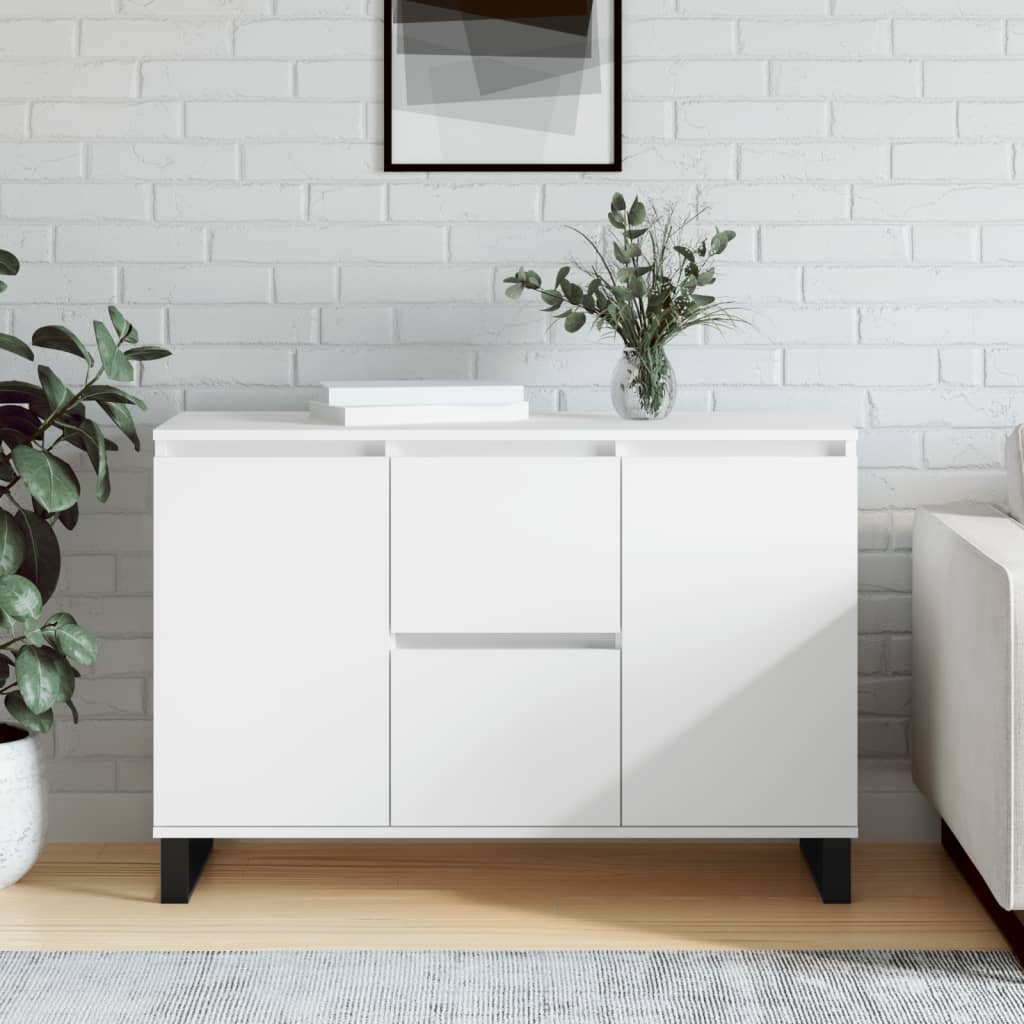 Dressoir 101,5x35x70 cm bewerkt hout wit is nu te koop bij PeponiXL, paradijselijk wonen!