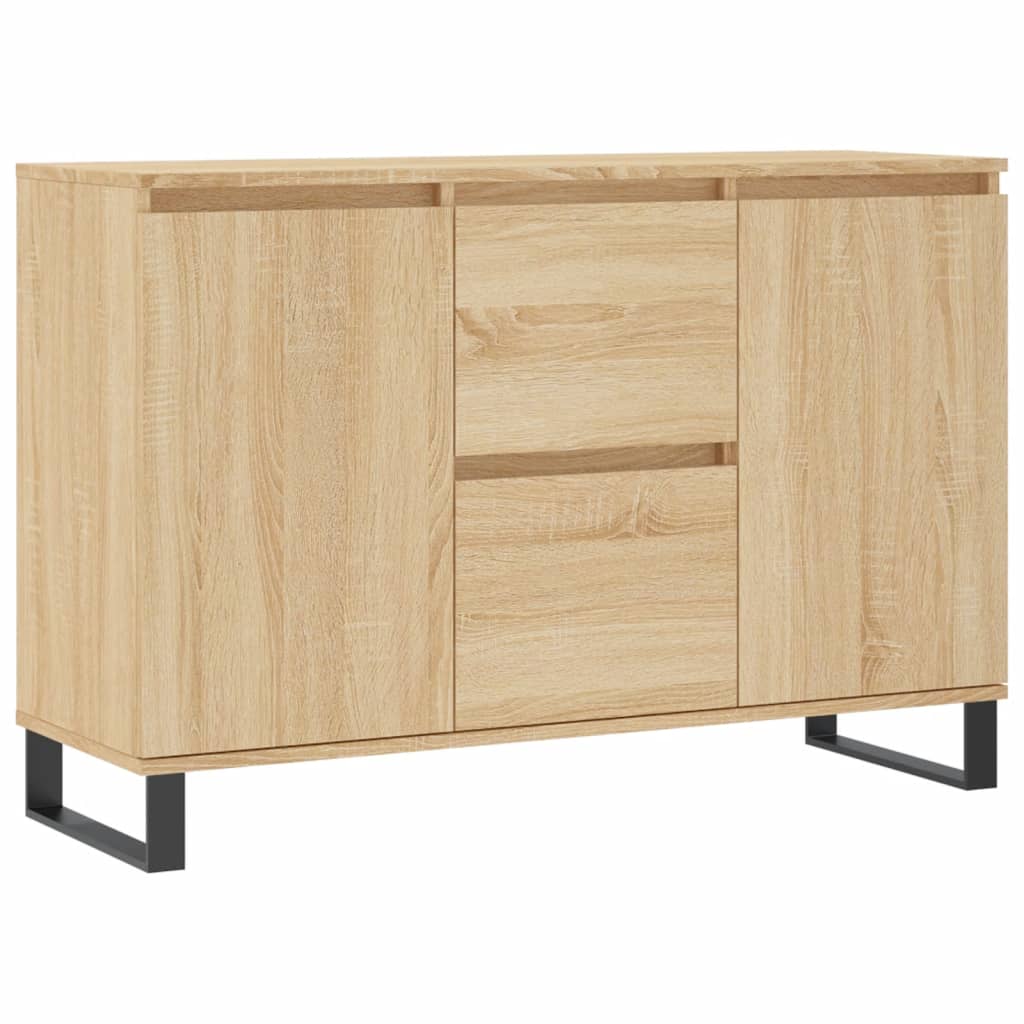 Dressoir 101,5x35x70 cm bewerkt hout sonoma eikenkleurig is nu te koop bij PeponiXL, paradijselijk wonen!