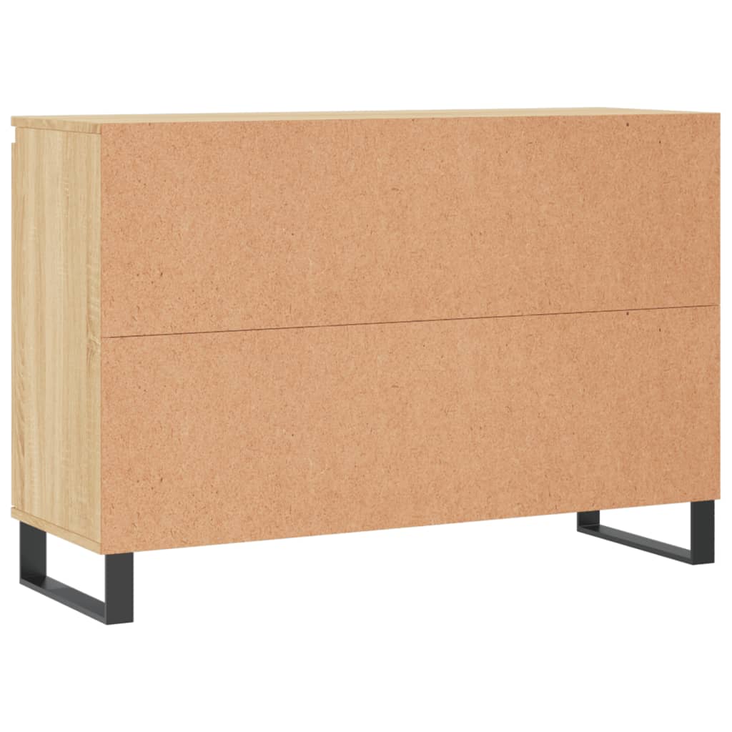 Dressoir 101,5x35x70 cm bewerkt hout sonoma eikenkleurig is nu te koop bij PeponiXL, paradijselijk wonen!