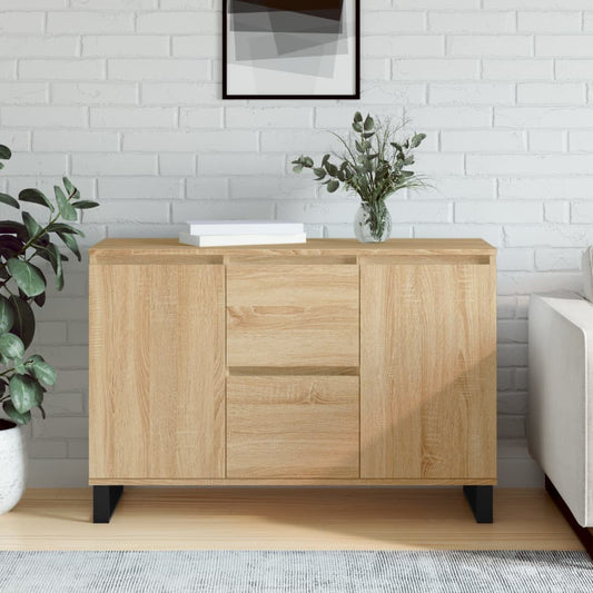 Dressoir 101,5x35x70 cm bewerkt hout sonoma eikenkleurig is nu te koop bij PeponiXL, paradijselijk wonen!