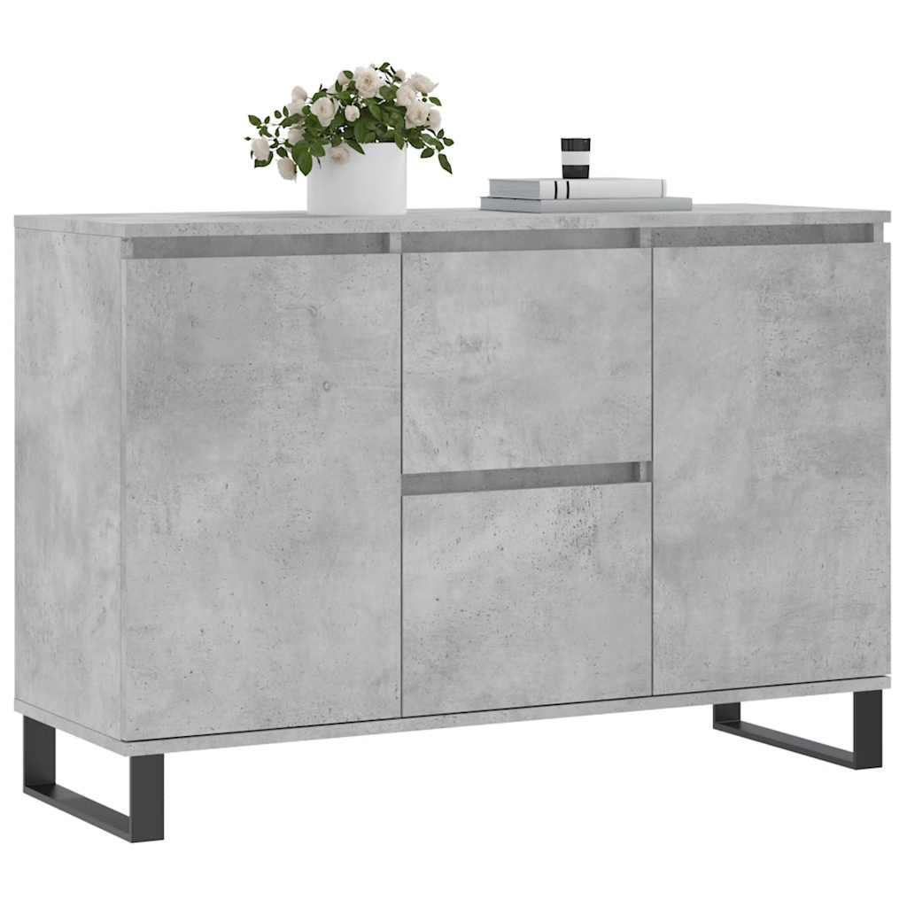 Dressoir 101,5x35x70 cm bewerkt hout betongrijs is nu te koop bij PeponiXL, paradijselijk wonen!