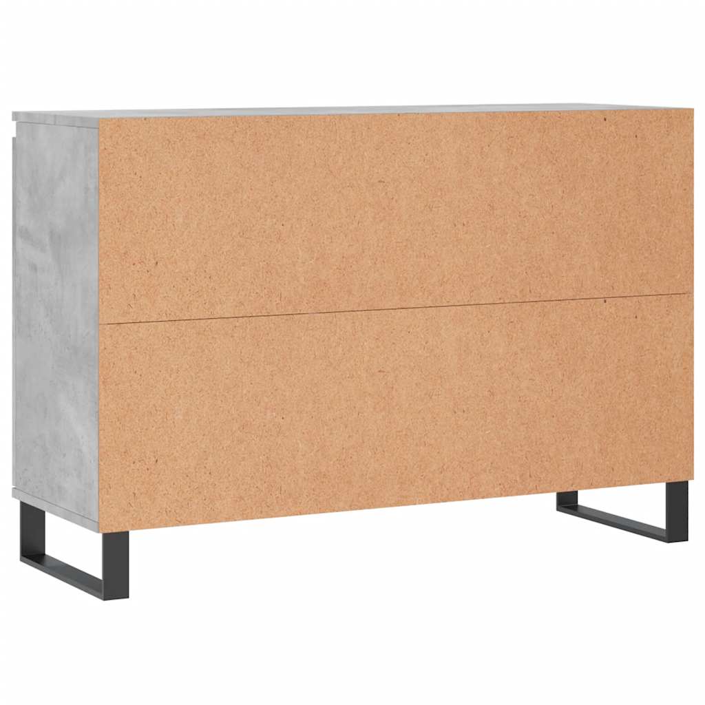 Dressoir 101,5x35x70 cm bewerkt hout betongrijs is nu te koop bij PeponiXL, paradijselijk wonen!