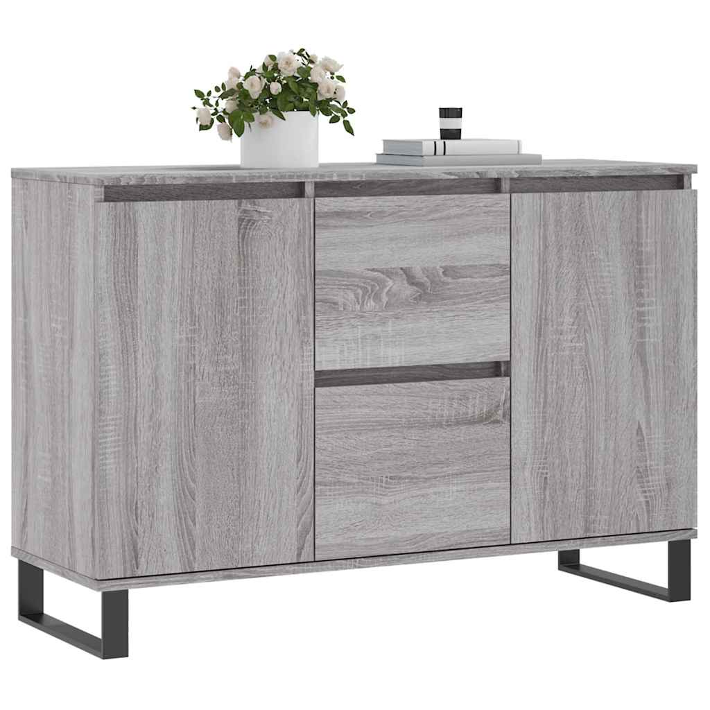 Dressoir 101,5x35x70 cm bewerkt hout grijs sonoma eikenkleurig is nu te koop bij PeponiXL, paradijselijk wonen!