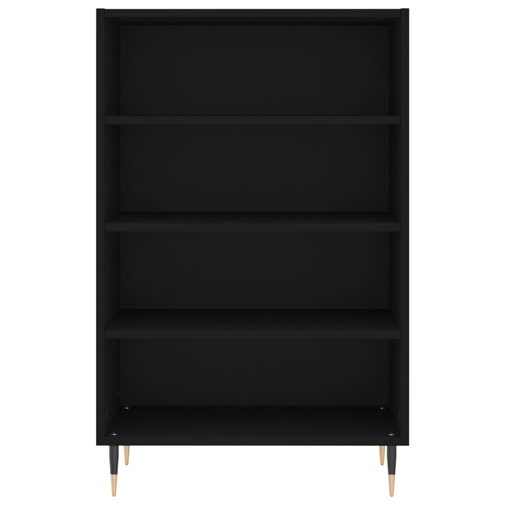 Hoge kast 57x35x90 cm bewerkt hout zwart is nu te koop bij PeponiXL, paradijselijk wonen!