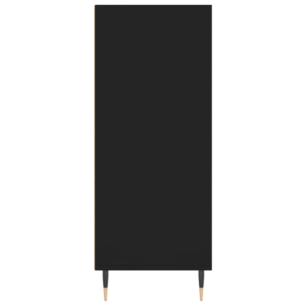 Hoge kast 57x35x90 cm bewerkt hout zwart is nu te koop bij PeponiXL, paradijselijk wonen!