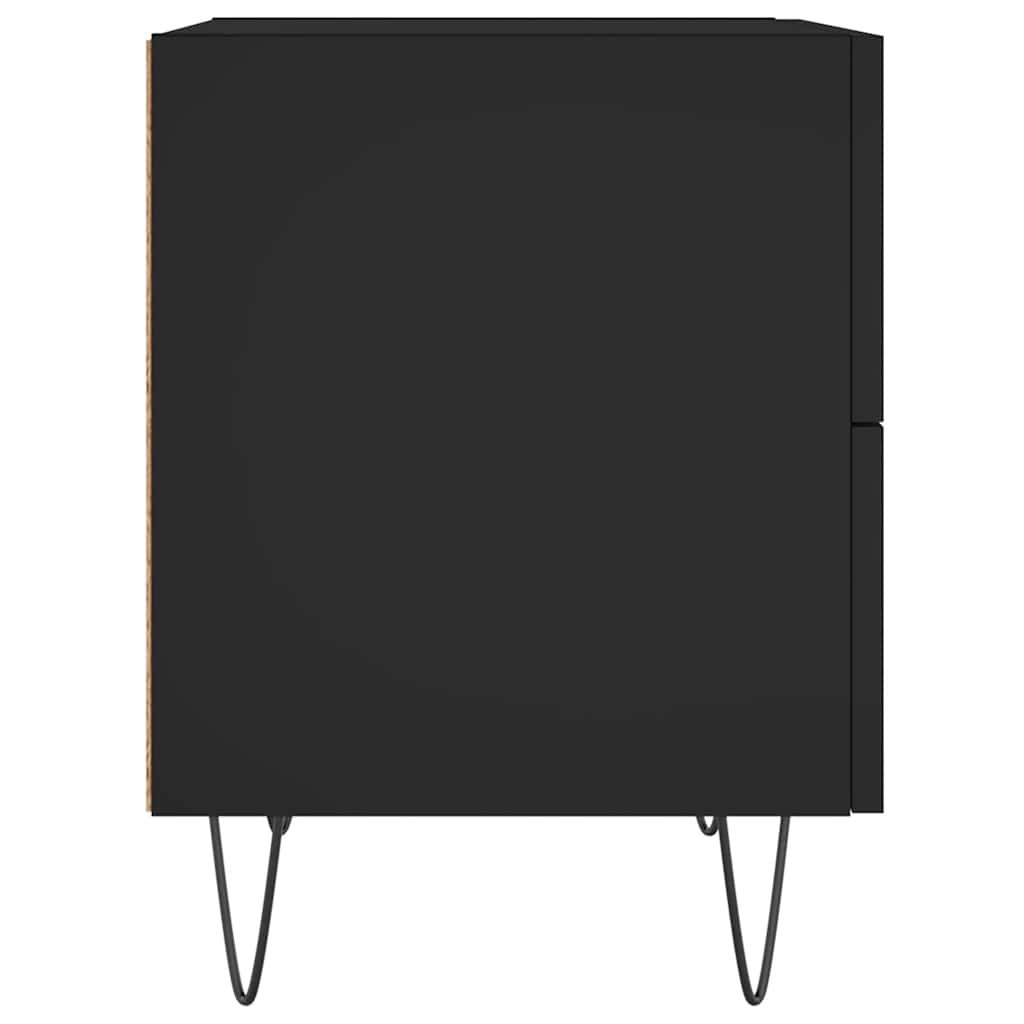 Nachtkastjes 2 st 40x35x47,5 cm bewerkt hout zwart is nu te koop bij PeponiXL, paradijselijk wonen!