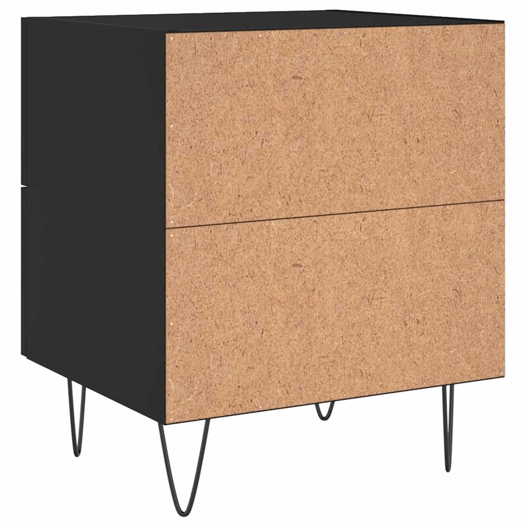 Nachtkastjes 2 st 40x35x47,5 cm bewerkt hout zwart is nu te koop bij PeponiXL, paradijselijk wonen!