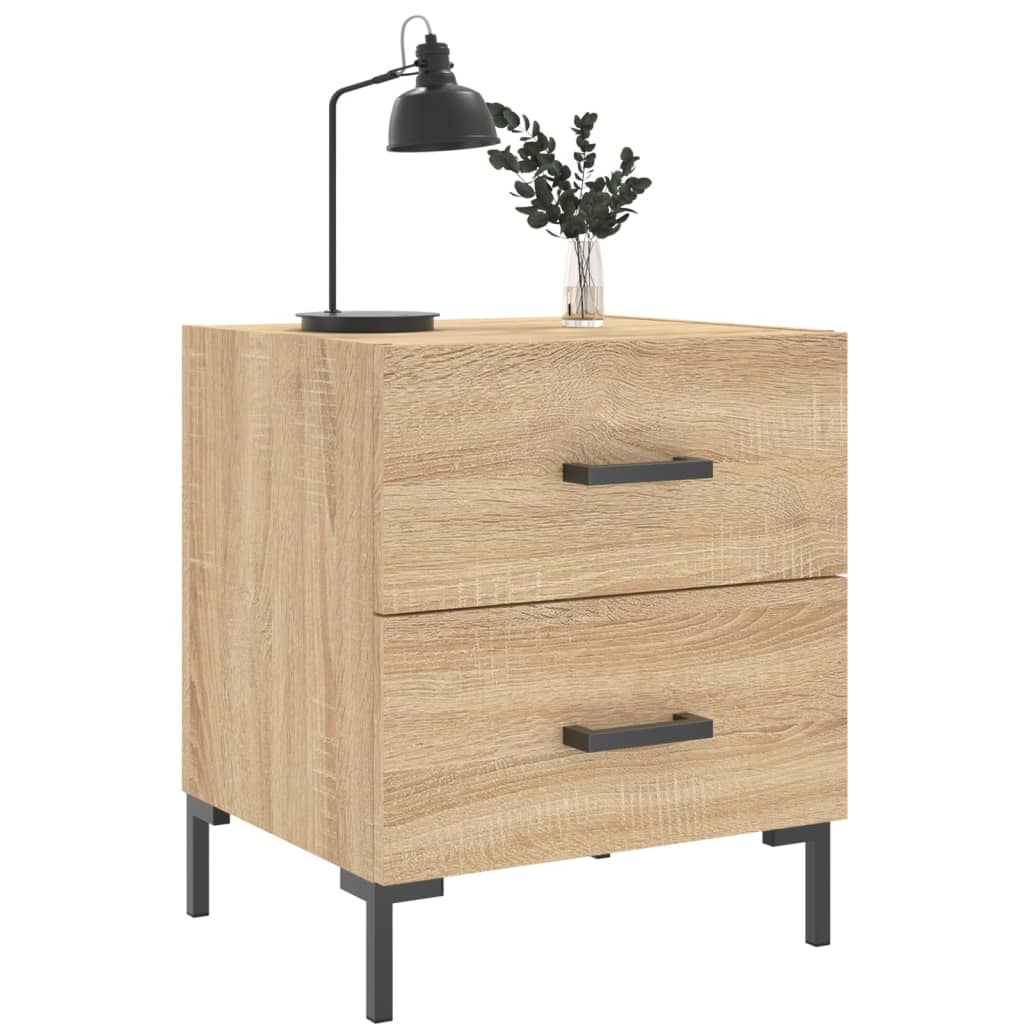 Nachtkastjes 2 st 40x35x47,5 cm bewerkt hout sonoma eikenkleur is nu te koop bij PeponiXL, paradijselijk wonen!