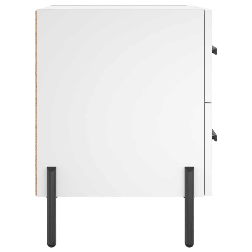 Nachtkastje 40x35x47,5 cm bewerkt hout wit is nu te koop bij PeponiXL, paradijselijk wonen!