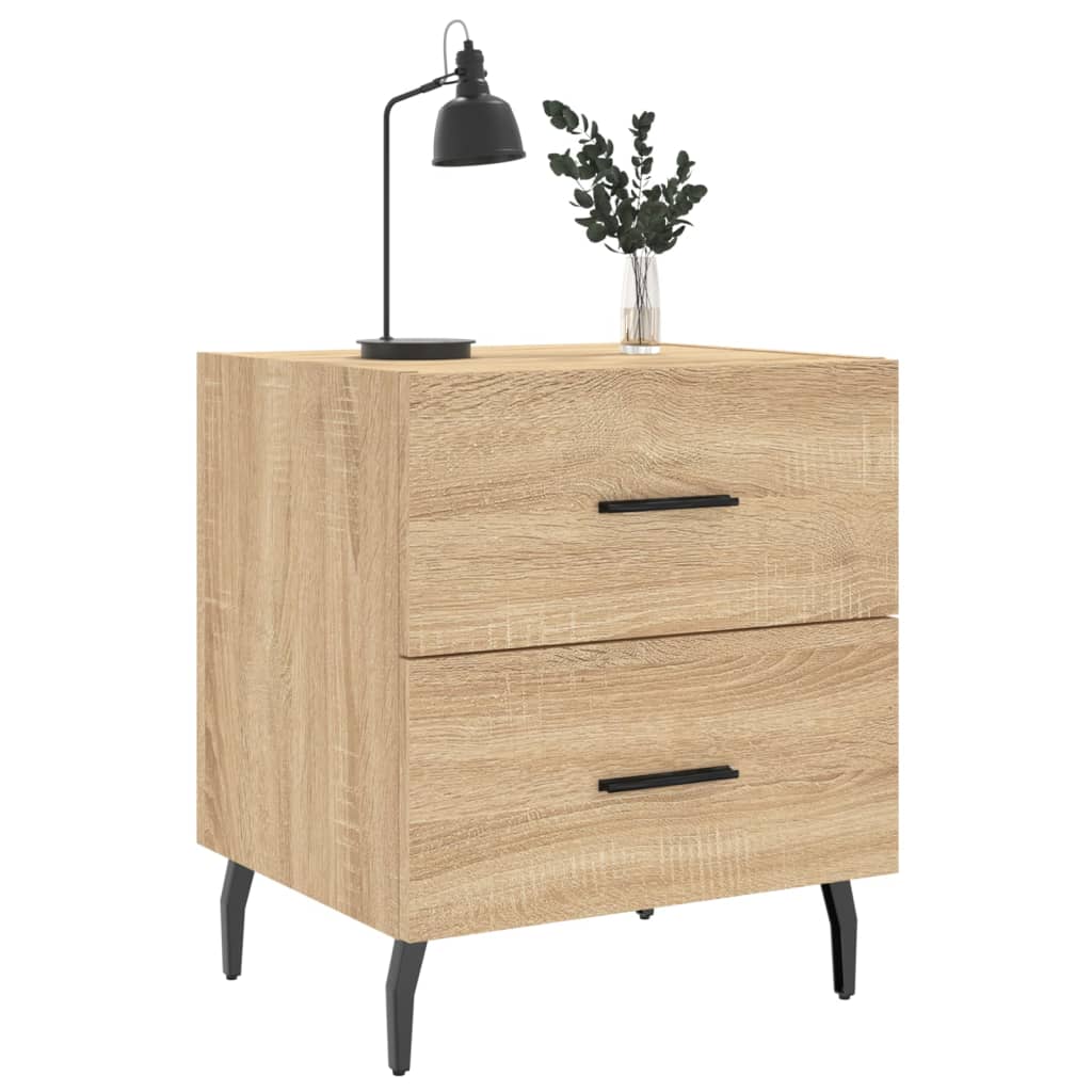 Nachtkastjes 2 st 40x35x47,5 cm bewerkt hout sonoma eikenkleur is nu te koop bij PeponiXL, paradijselijk wonen!