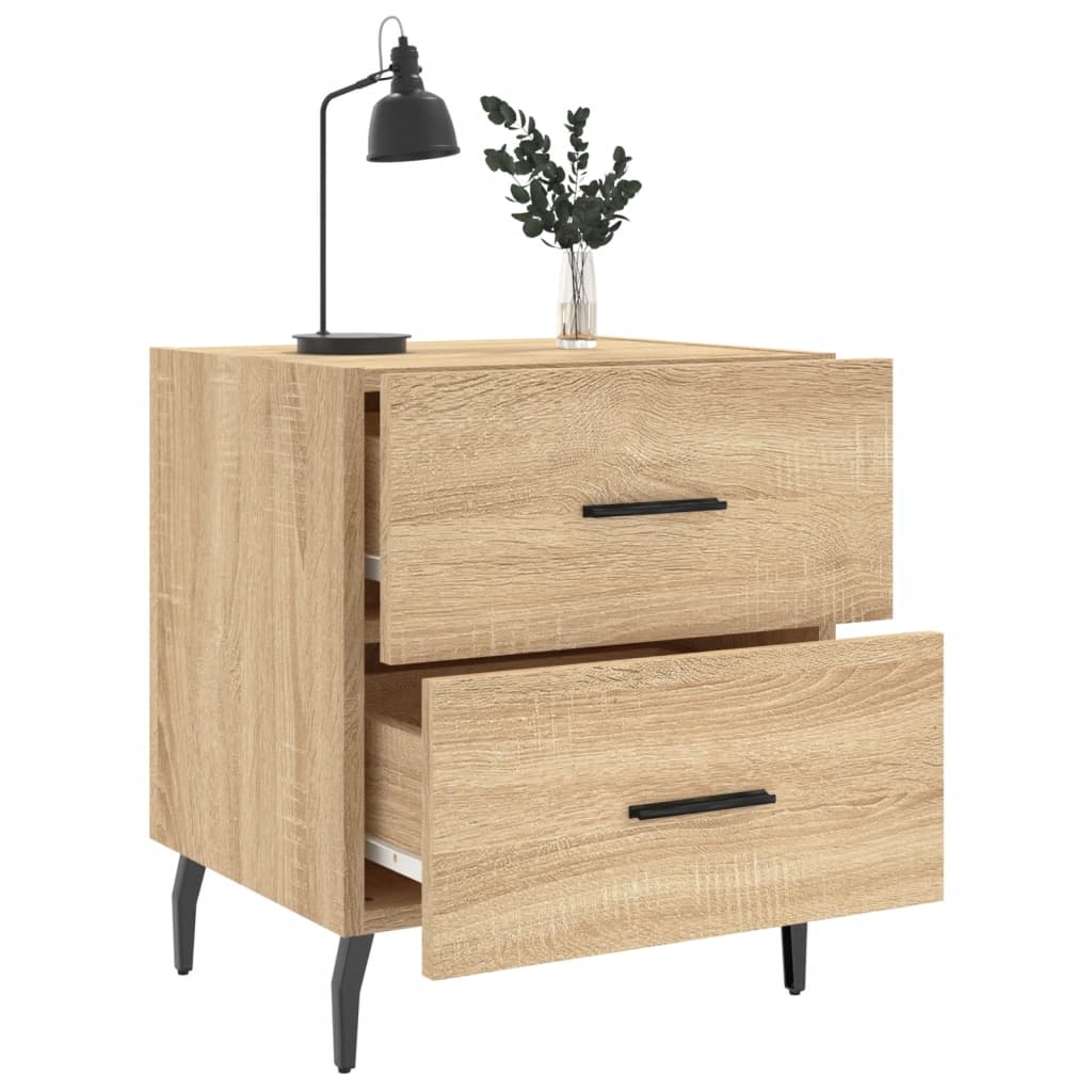 Nachtkastjes 2 st 40x35x47,5 cm bewerkt hout sonoma eikenkleur is nu te koop bij PeponiXL, paradijselijk wonen!