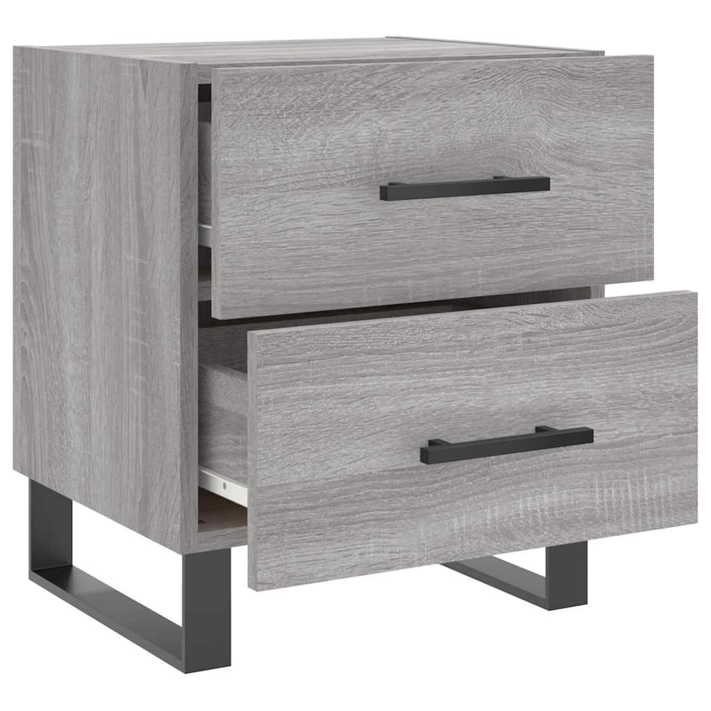 Nachtkastjes 2 st 40x35x47,5 cm bewerkt hout grijs sonoma eiken is nu te koop bij PeponiXL, paradijselijk wonen!