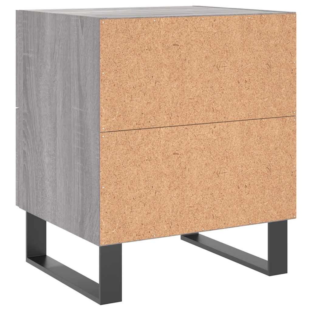 Nachtkastjes 2 st 40x35x47,5 cm bewerkt hout grijs sonoma eiken is nu te koop bij PeponiXL, paradijselijk wonen!