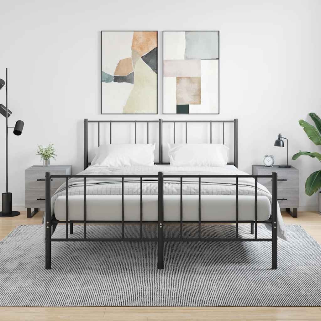 Nachtkastjes 2 st 40x35x47,5 cm bewerkt hout grijs sonoma eiken is nu te koop bij PeponiXL, paradijselijk wonen!