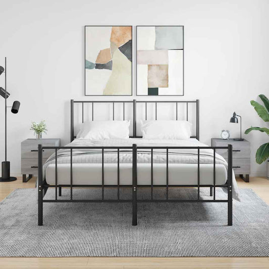 Nachtkastjes 2 st 40x35x47,5 cm bewerkt hout grijs sonoma eiken is nu te koop bij PeponiXL, paradijselijk wonen!