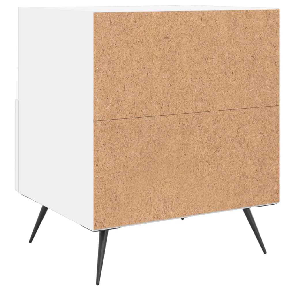 Nachtkastje 40x35x47,5 cm bewerkt hout wit is nu te koop bij PeponiXL, paradijselijk wonen!