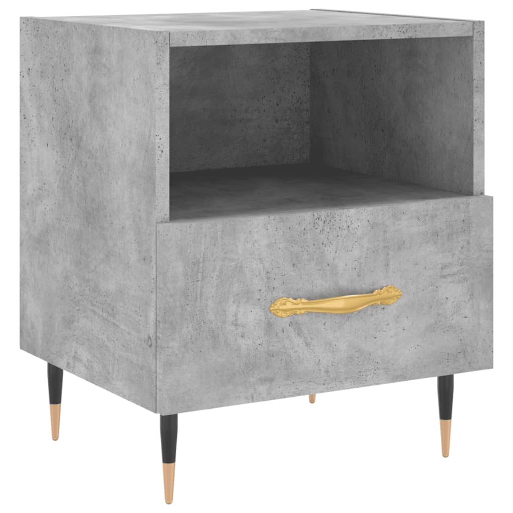 Nachtkastjes 2 st 40x35x47,5 cm bewerkt hout betongrijs is nu te koop bij PeponiXL, paradijselijk wonen!