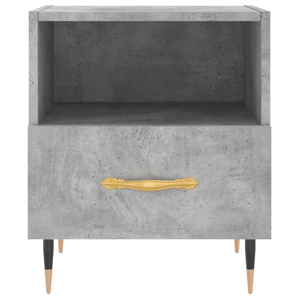 Nachtkastjes 2 st 40x35x47,5 cm bewerkt hout betongrijs is nu te koop bij PeponiXL, paradijselijk wonen!