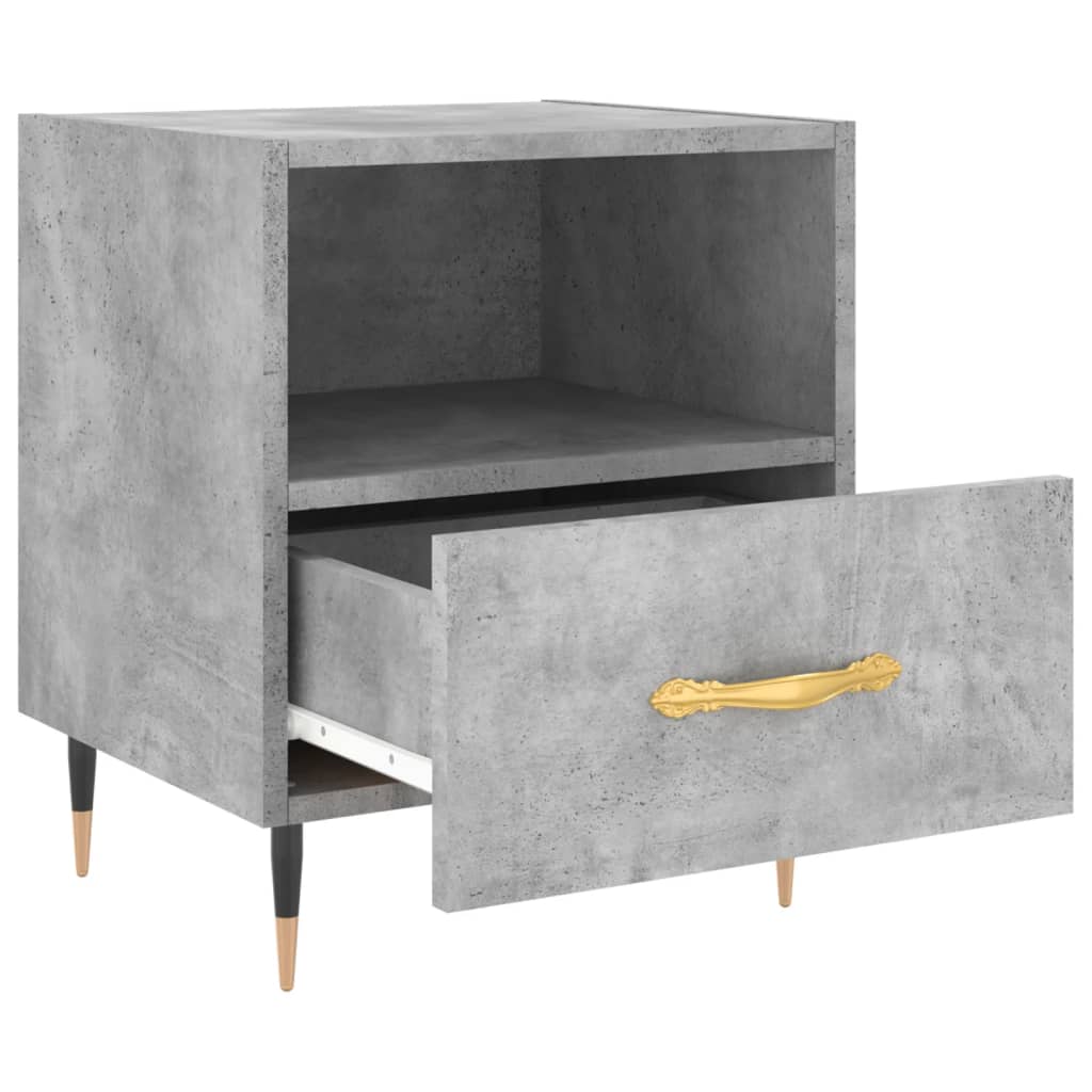 Nachtkastjes 2 st 40x35x47,5 cm bewerkt hout betongrijs is nu te koop bij PeponiXL, paradijselijk wonen!