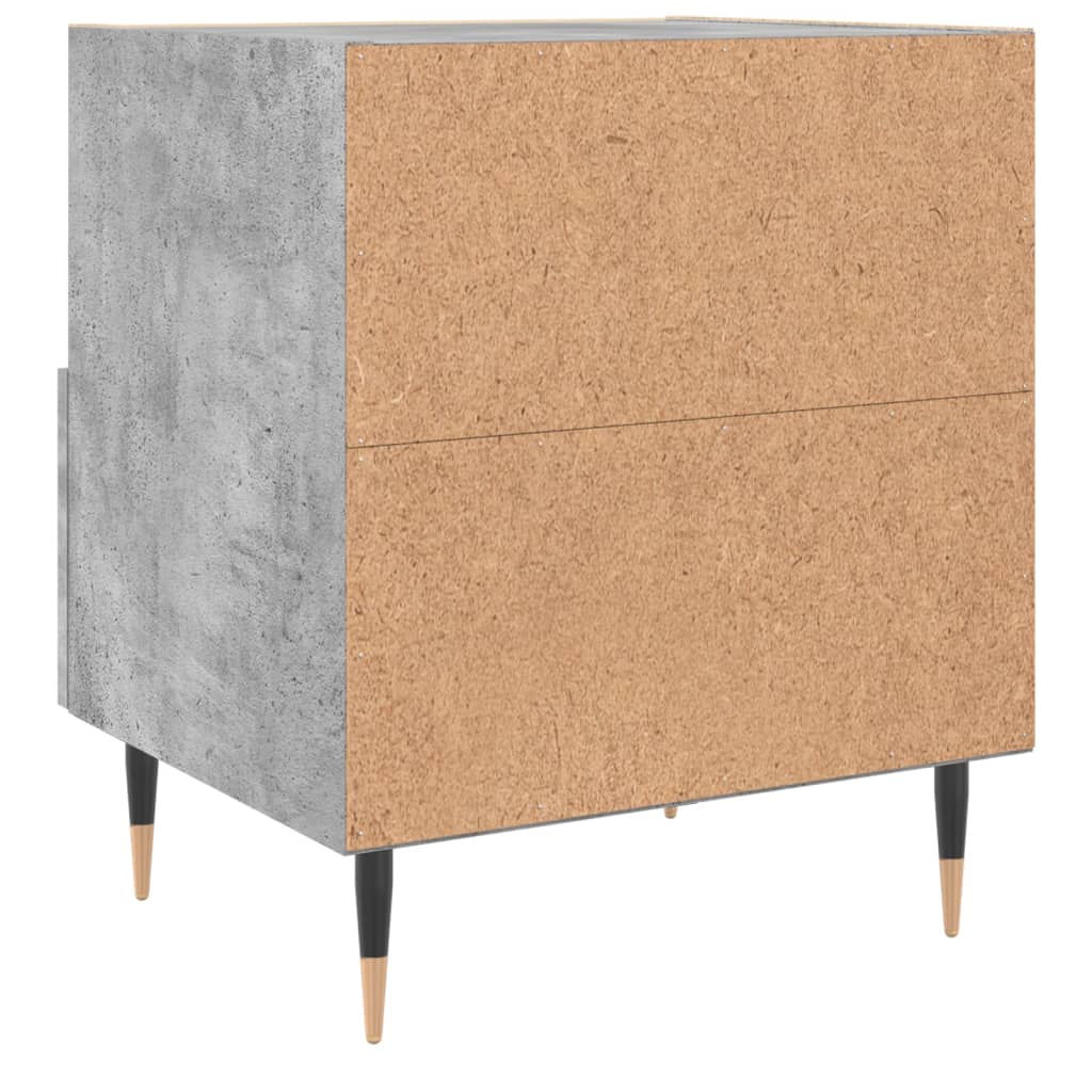 Nachtkastjes 2 st 40x35x47,5 cm bewerkt hout betongrijs is nu te koop bij PeponiXL, paradijselijk wonen!