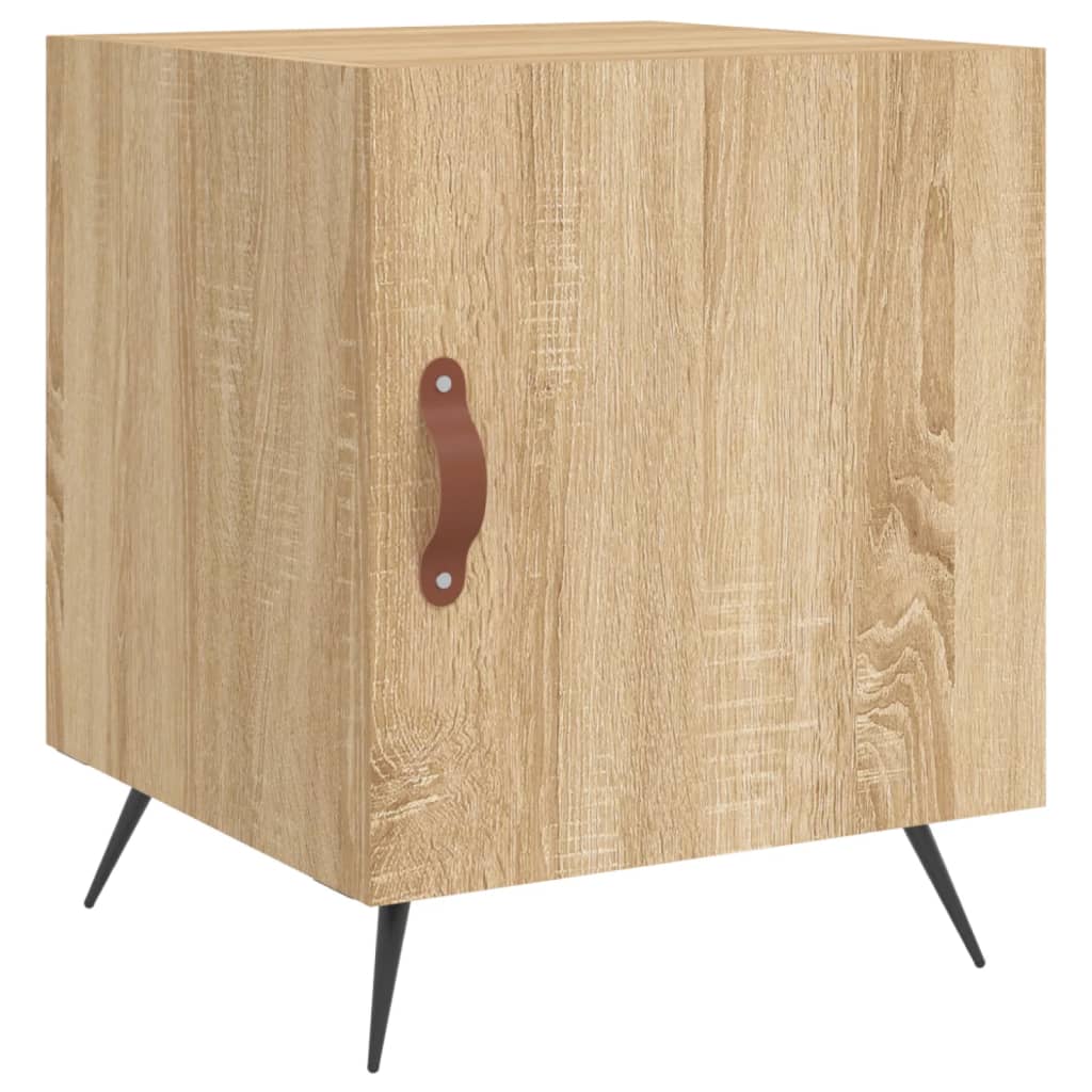 Nachtkastje 40x40x50 cm bewerkt hout sonoma eikenkleurig is nu te koop bij PeponiXL, paradijselijk wonen!