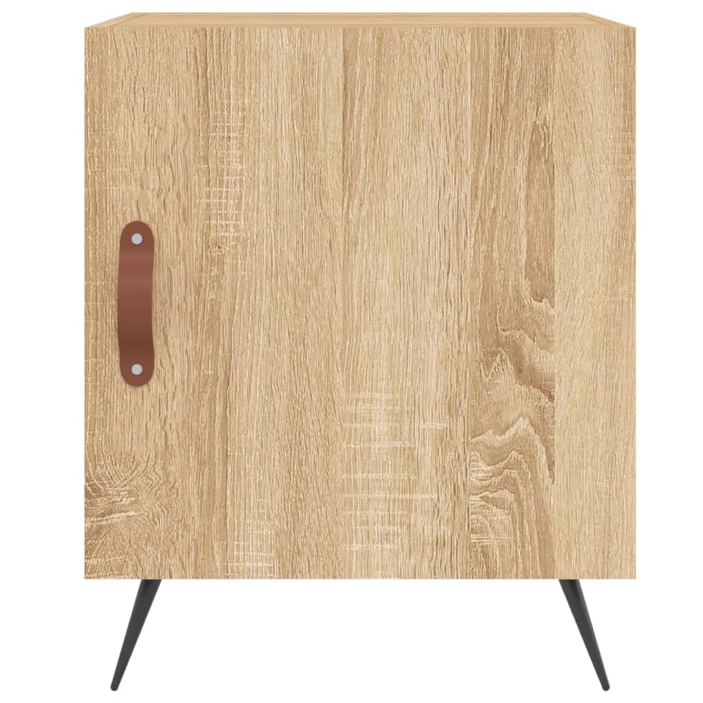 Nachtkastje 40x40x50 cm bewerkt hout sonoma eikenkleurig is nu te koop bij PeponiXL, paradijselijk wonen!