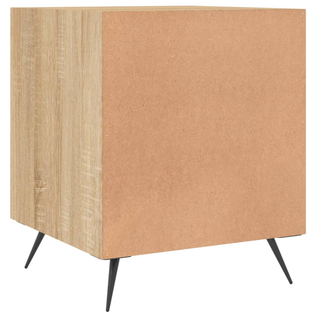 Nachtkastje 40x40x50 cm bewerkt hout sonoma eikenkleurig is nu te koop bij PeponiXL, paradijselijk wonen!
