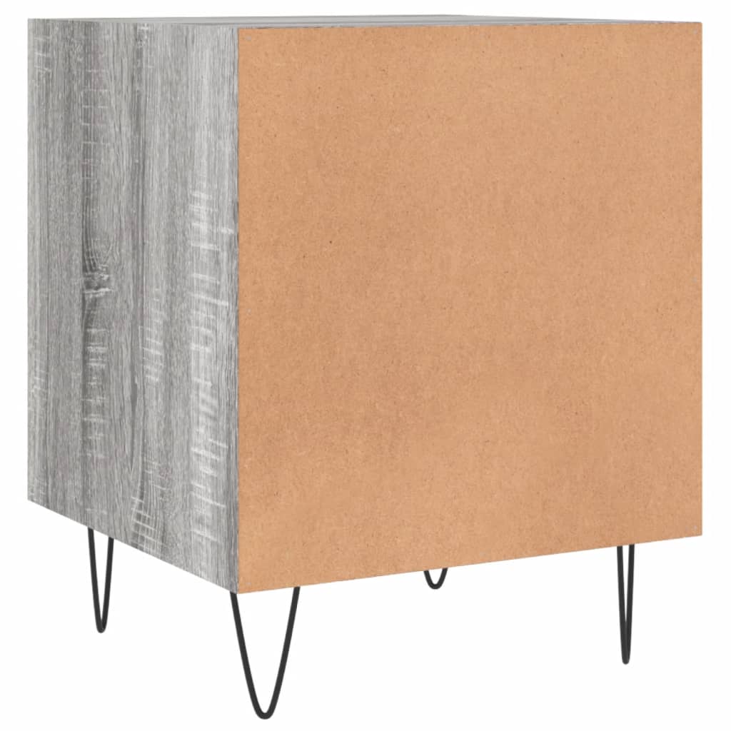 Nachtkastje 40x40x50 cm bewerkt hout grijs sonoma eikenkleurig is nu te koop bij PeponiXL, paradijselijk wonen!