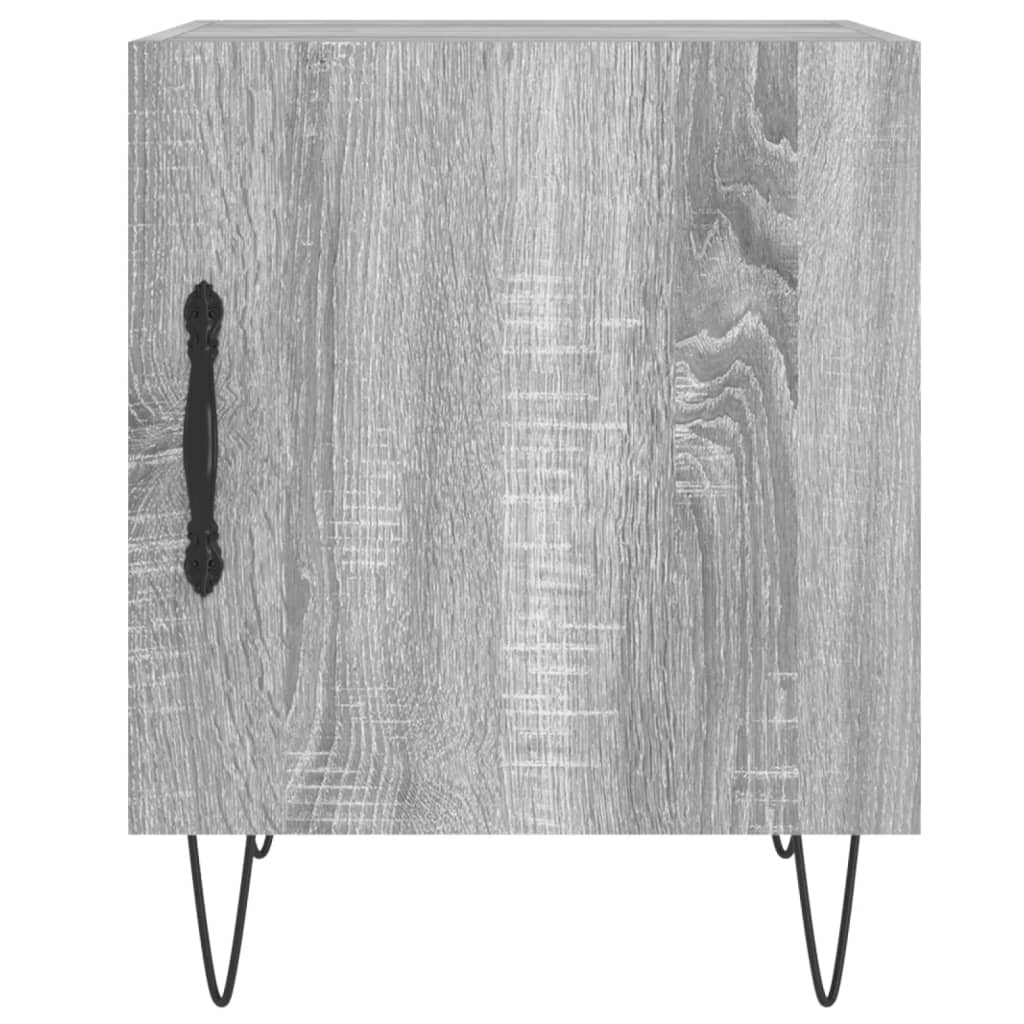 Nachtkastjes 2 st 40x40x50 cm bewerkt hout grijs sonoma eiken is nu te koop bij PeponiXL, paradijselijk wonen!