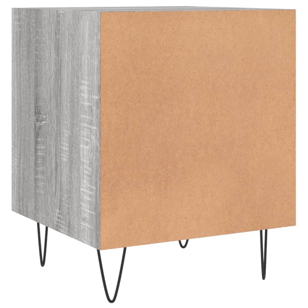 Nachtkastjes 2 st 40x40x50 cm bewerkt hout grijs sonoma eiken is nu te koop bij PeponiXL, paradijselijk wonen!