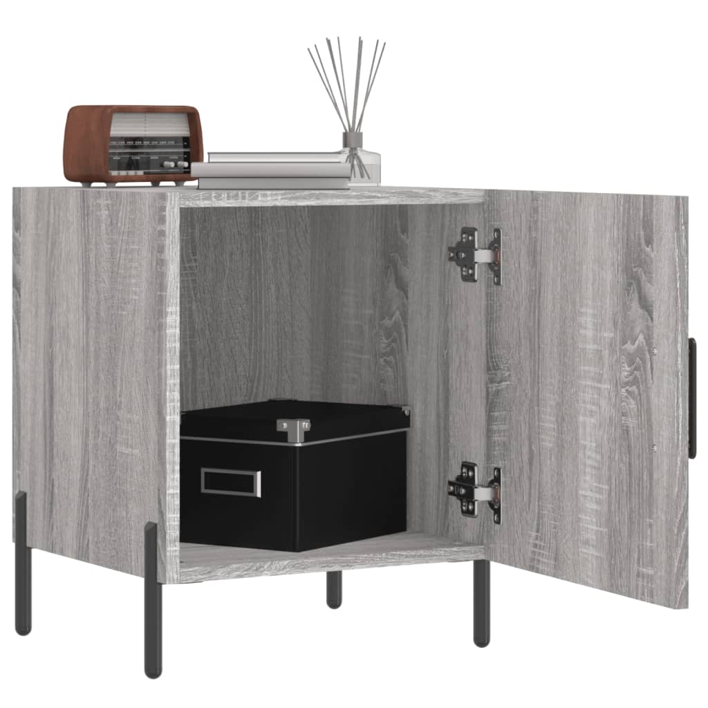 Nachtkastjes 2 st 40x40x50 cm bewerkt hout grijs sonoma eiken is nu te koop bij PeponiXL, paradijselijk wonen!