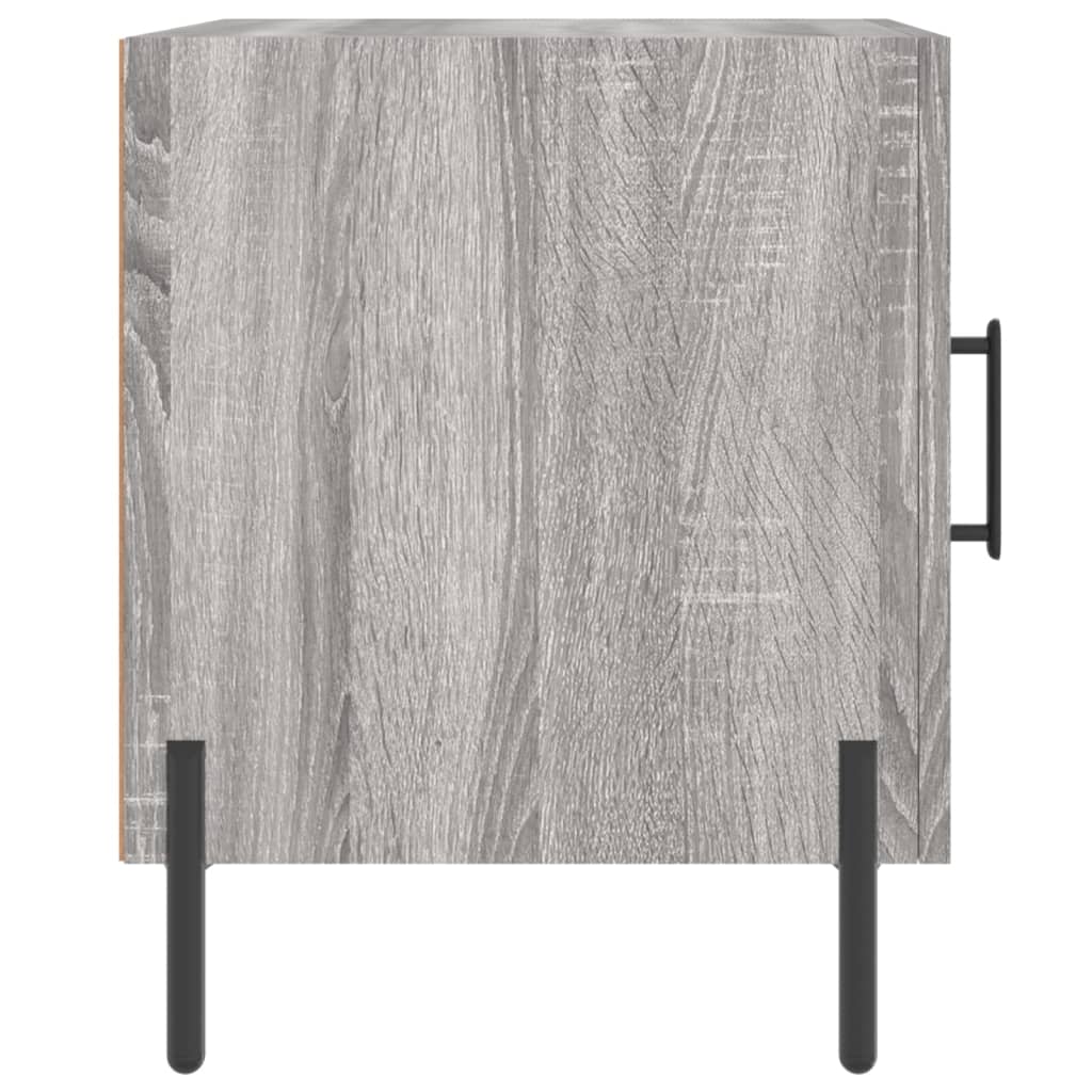 Nachtkastjes 2 st 40x40x50 cm bewerkt hout grijs sonoma eiken is nu te koop bij PeponiXL, paradijselijk wonen!