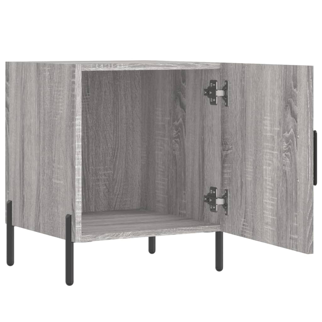 Nachtkastjes 2 st 40x40x50 cm bewerkt hout grijs sonoma eiken is nu te koop bij PeponiXL, paradijselijk wonen!