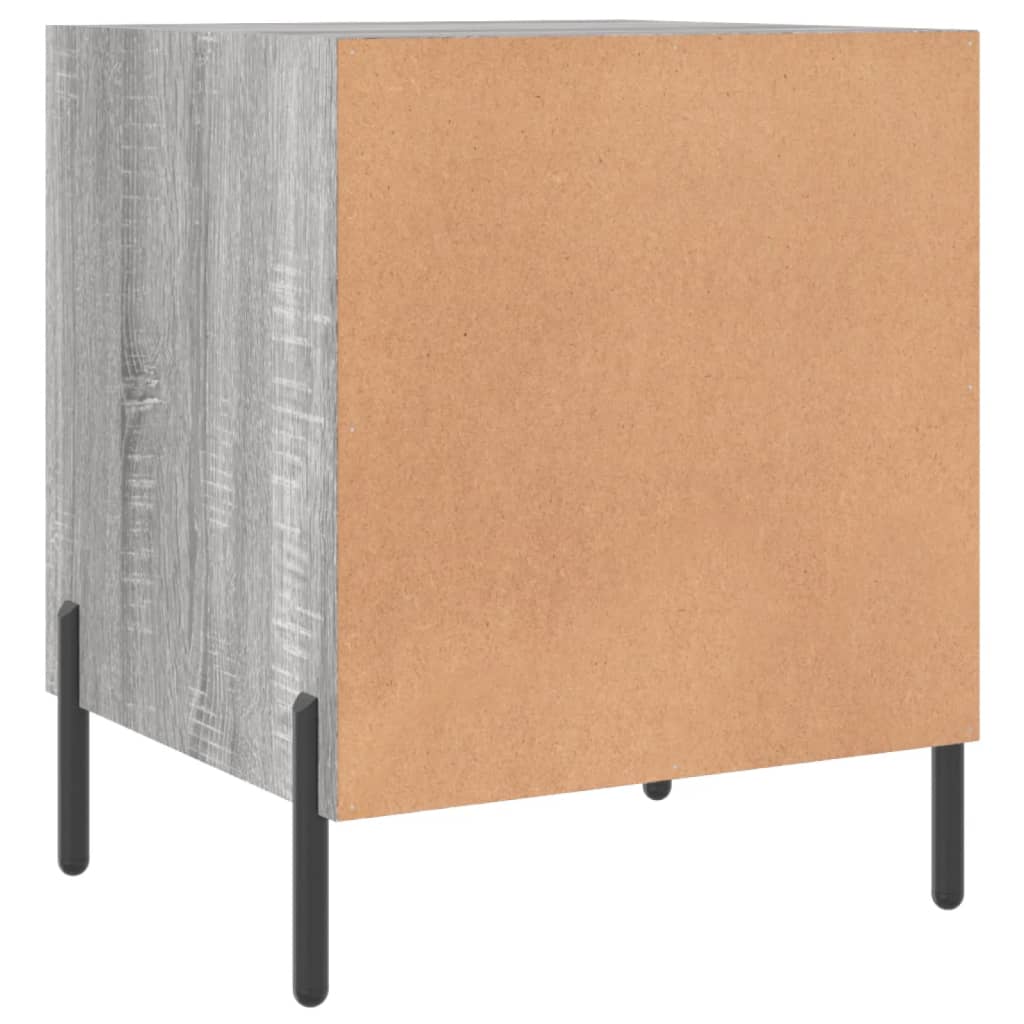Nachtkastjes 2 st 40x40x50 cm bewerkt hout grijs sonoma eiken is nu te koop bij PeponiXL, paradijselijk wonen!