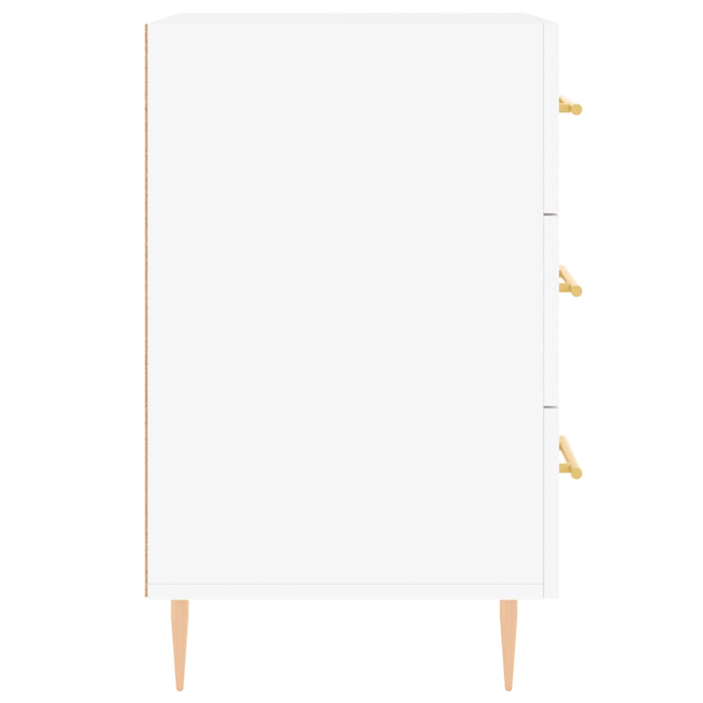 Nachtkastje 40x40x66 cm bewerkt hout wit is nu te koop bij PeponiXL, paradijselijk wonen!