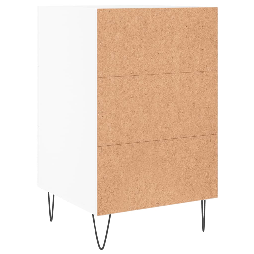 Nachtkastje 40x40x66 cm bewerkt hout wit is nu te koop bij PeponiXL, paradijselijk wonen!