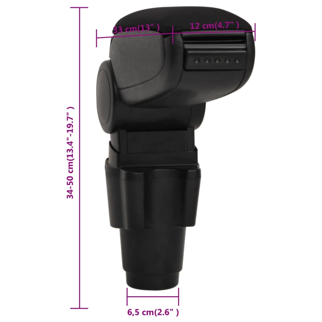 Armsteun 12x33x(34-50) cm ABS zwart is nu te koop bij PeponiXL, paradijselijk wonen!