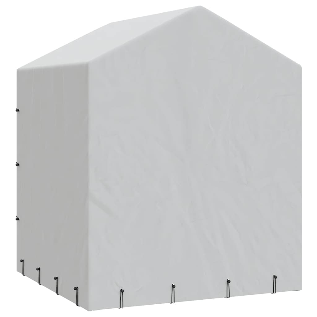 Hondenkennel met dak 2x2x2,5 m gegalvaniseerd staal zilver is nu te koop bij PeponiXL, paradijselijk wonen!