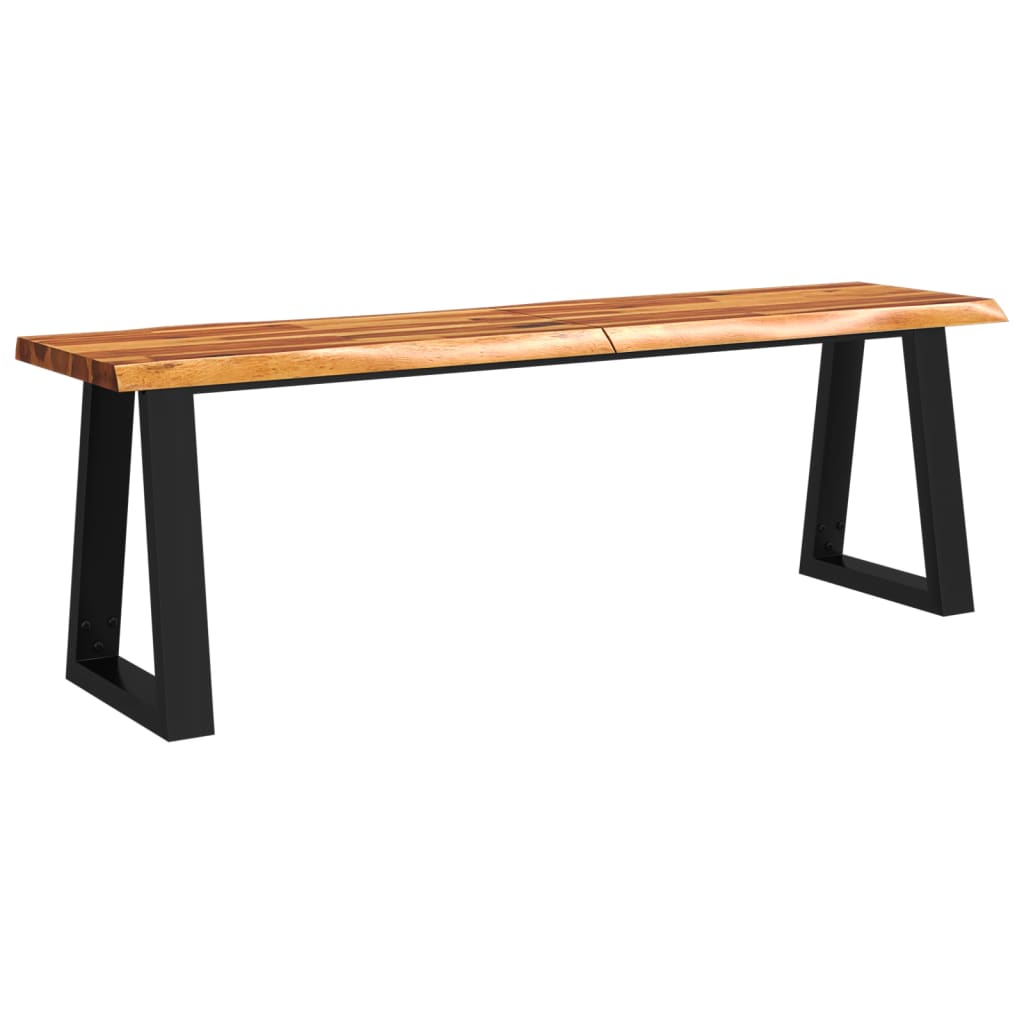 Bankje met natuurlijke rand 140 cm massief acaciahout is nu te koop bij PeponiXL, paradijselijk wonen!