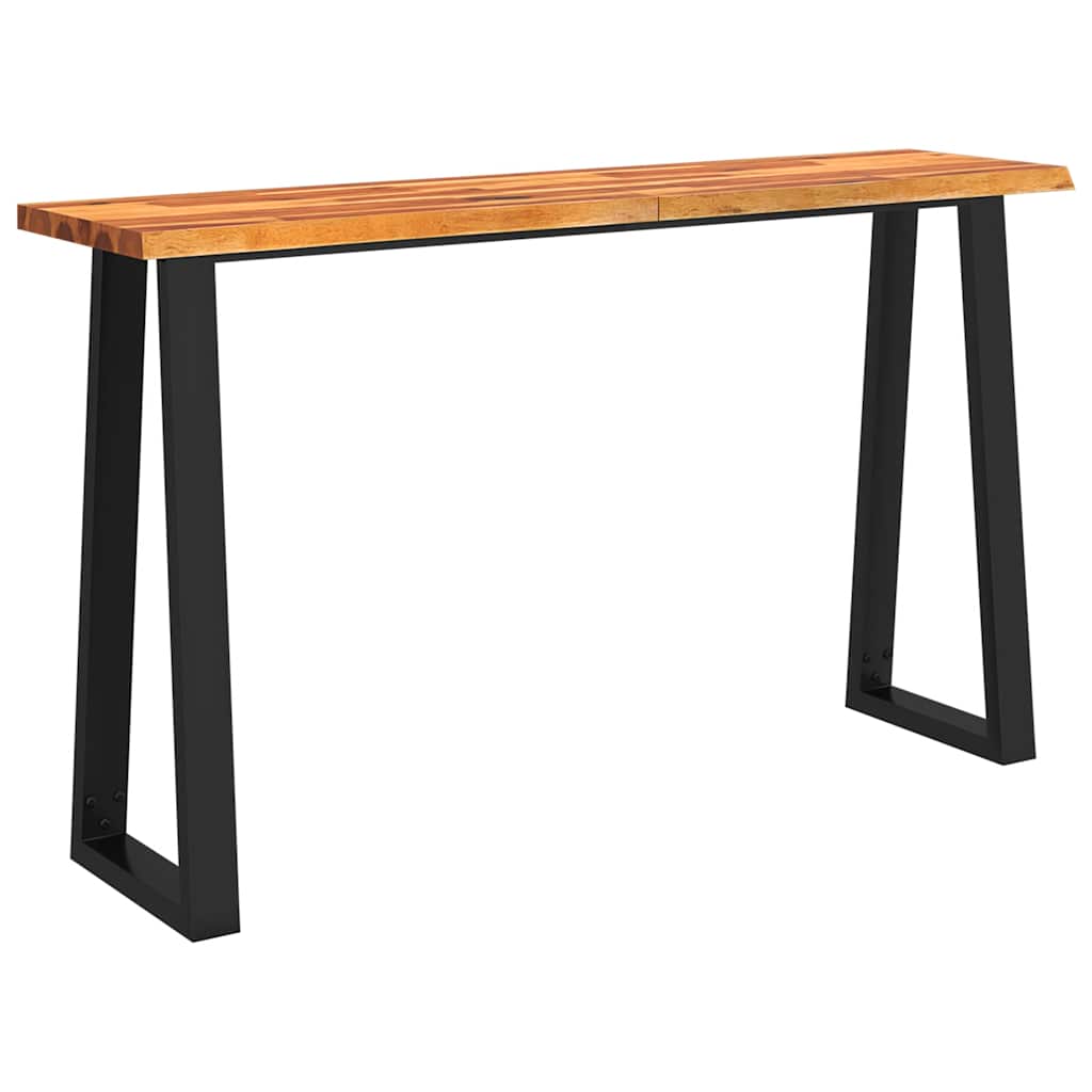 Wandtafel met natuurlijke rand 140x40x80 cm massief acaciahout is nu te koop bij PeponiXL, paradijselijk wonen!
