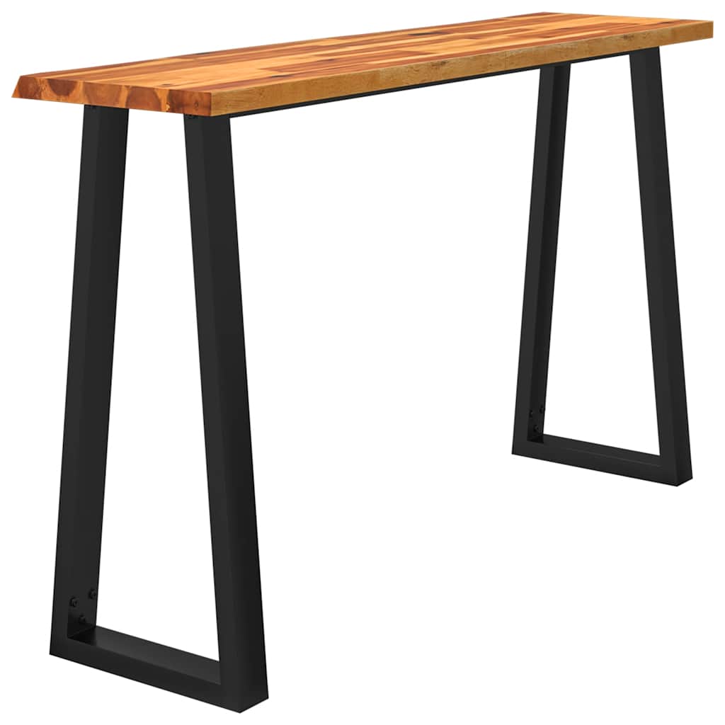 Wandtafel met natuurlijke rand 140x40x80 cm massief acaciahout is nu te koop bij PeponiXL, paradijselijk wonen!