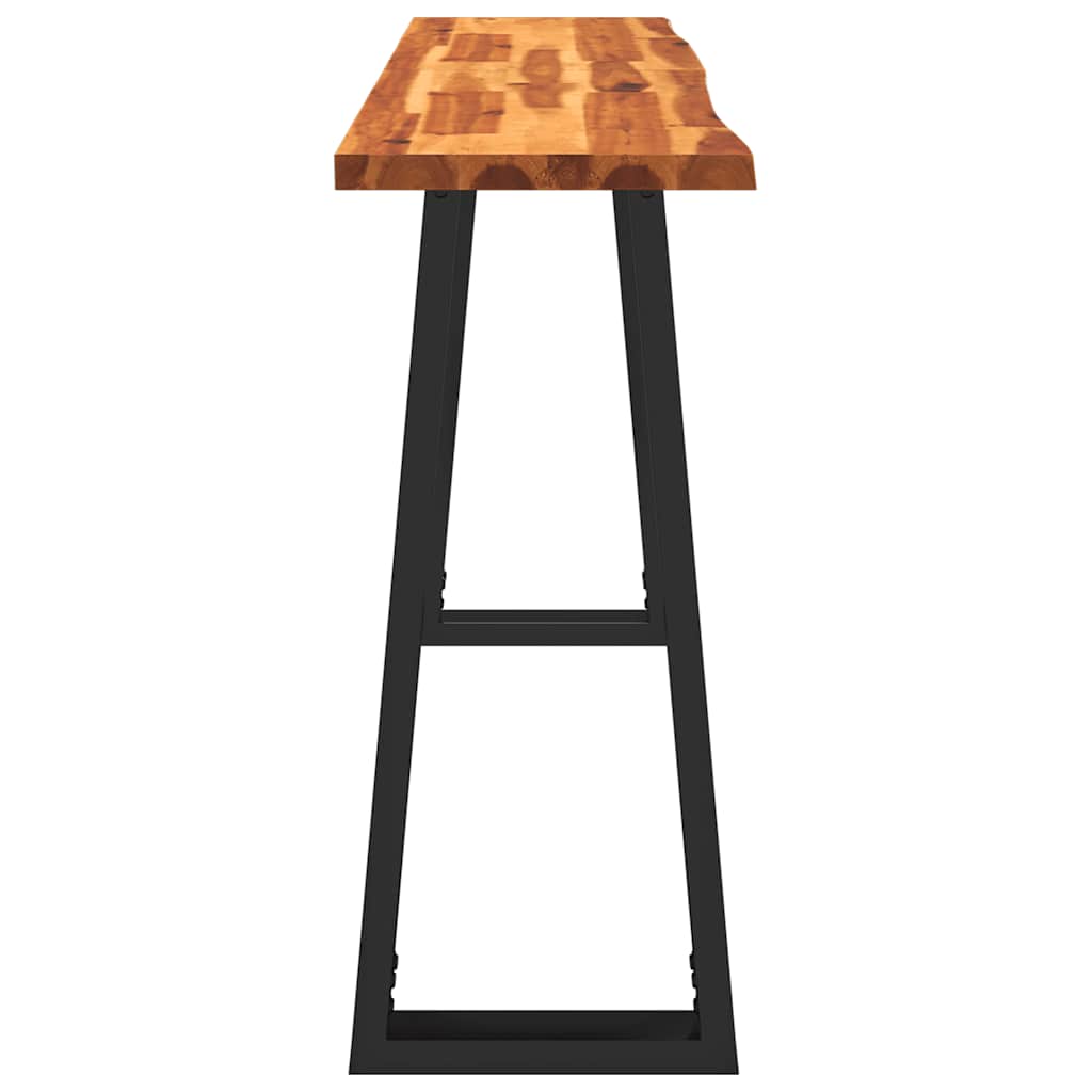 Wandtafel met natuurlijke rand 140x40x80 cm massief acaciahout is nu te koop bij PeponiXL, paradijselijk wonen!