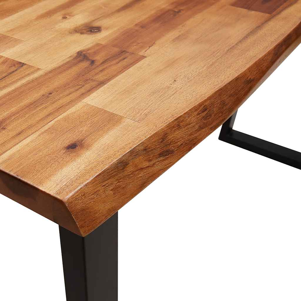 Wandtafel met natuurlijke rand 140x40x80 cm massief acaciahout is nu te koop bij PeponiXL, paradijselijk wonen!