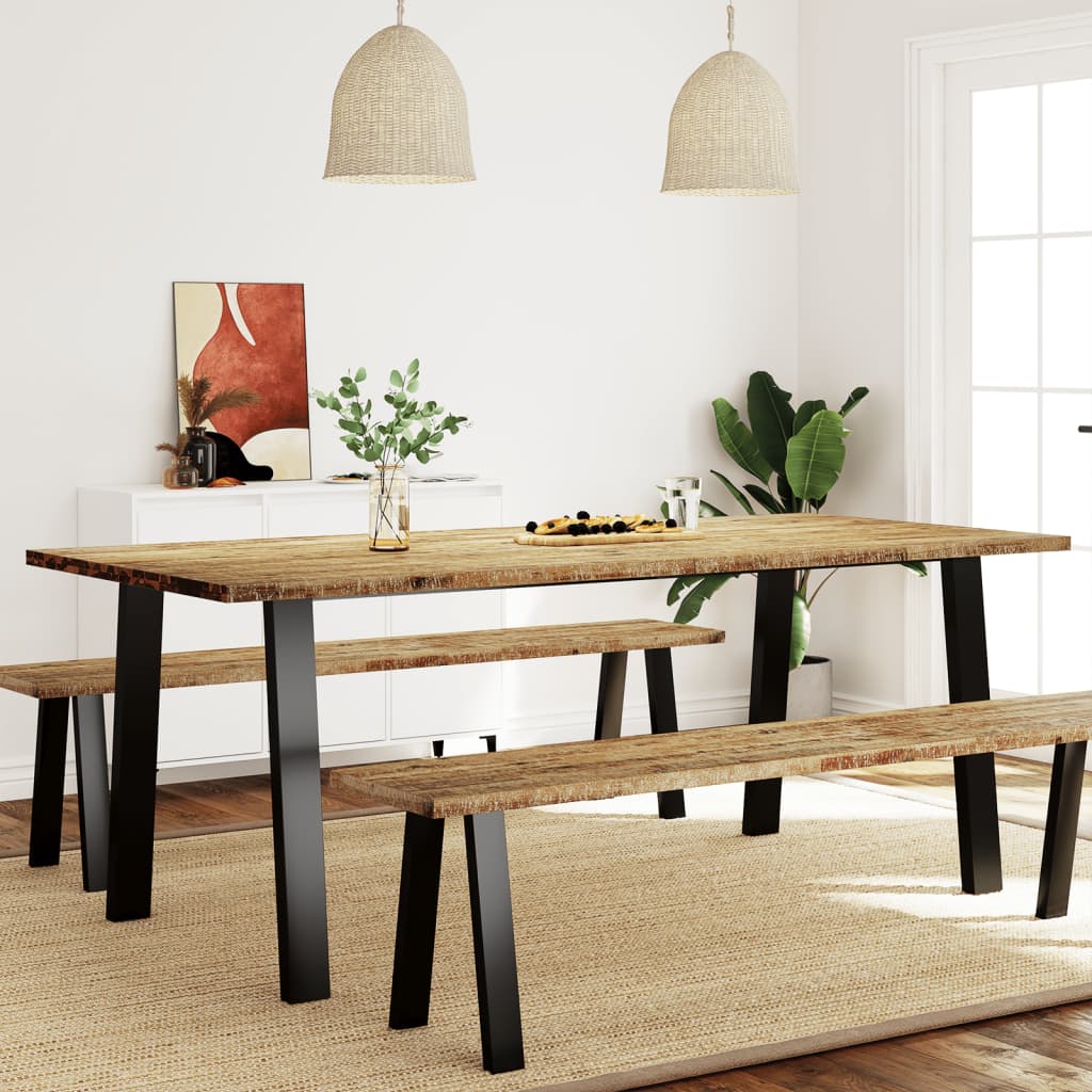 Eettafel 200x90x75 cm massief acaciahout is nu te koop bij PeponiXL, paradijselijk wonen!